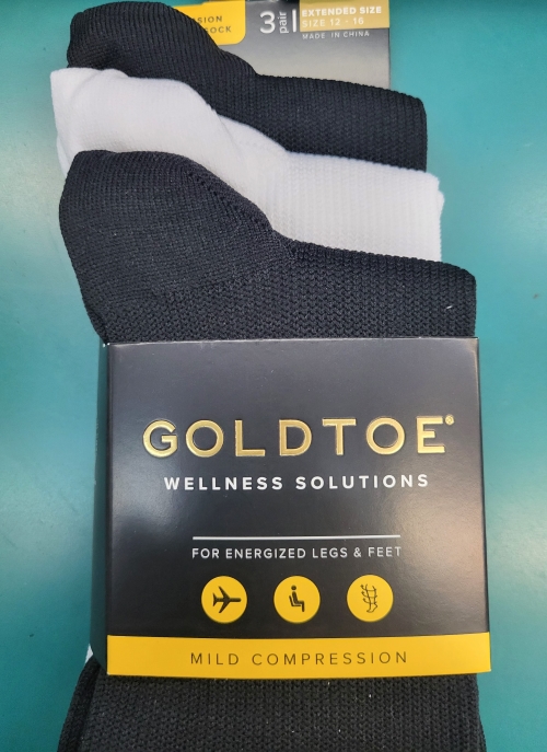 Threads Big and Tall Extra Wide Socks .Gold Toe COMPRESSION Socks